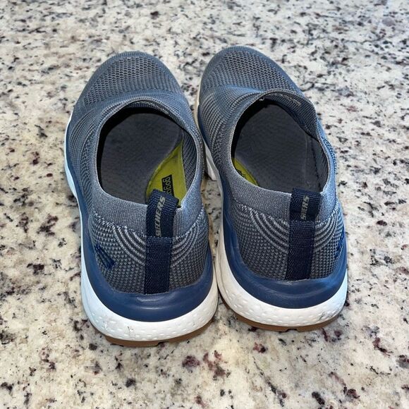 Skechers Mens Delmont Jenko Relaxed Fit Slip On Shoes Navy Size 9.5 - Picture 2 of 7